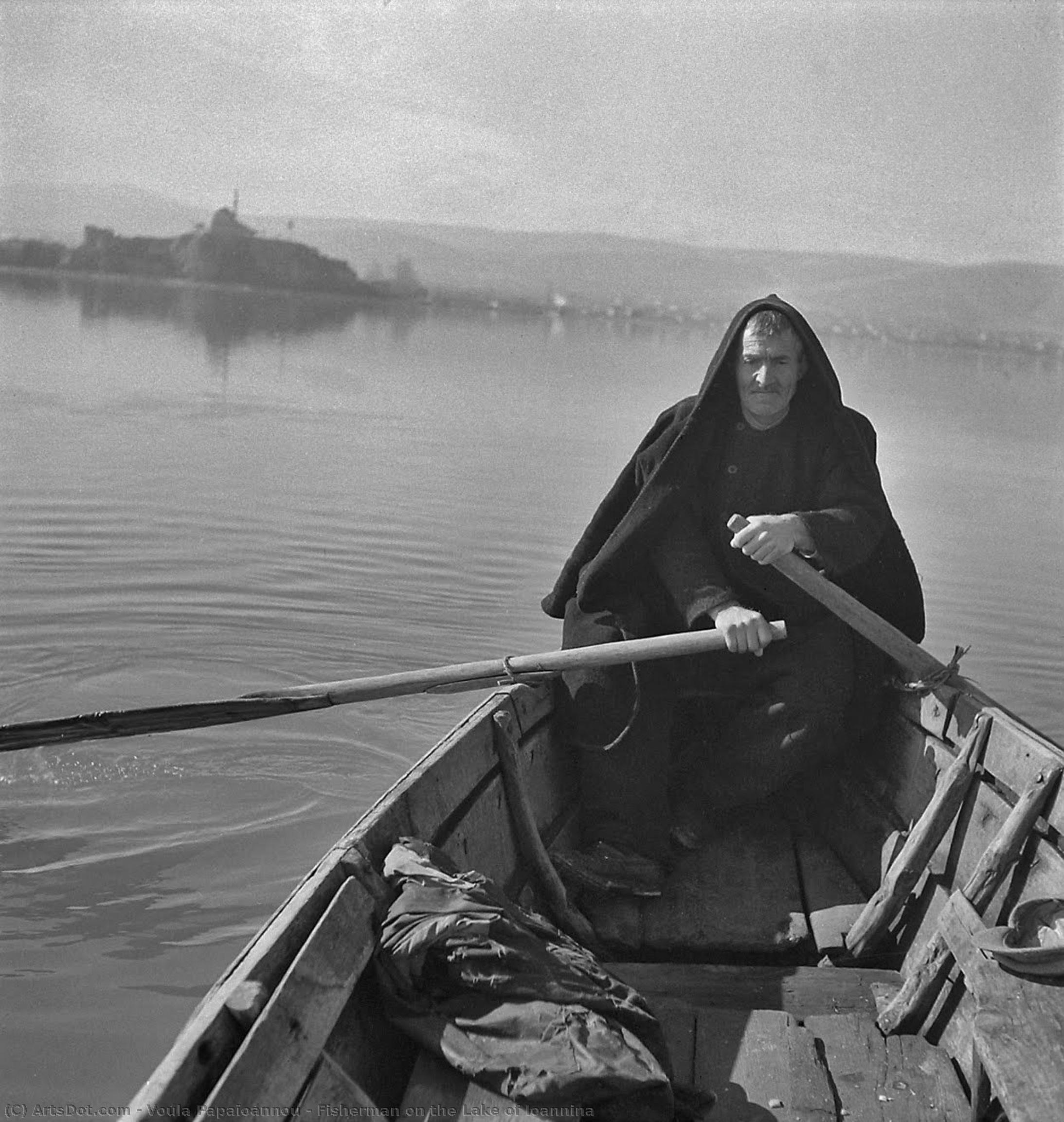 Fisherman On The Lake Of Ioannina — Voúla Papaïoánnou
