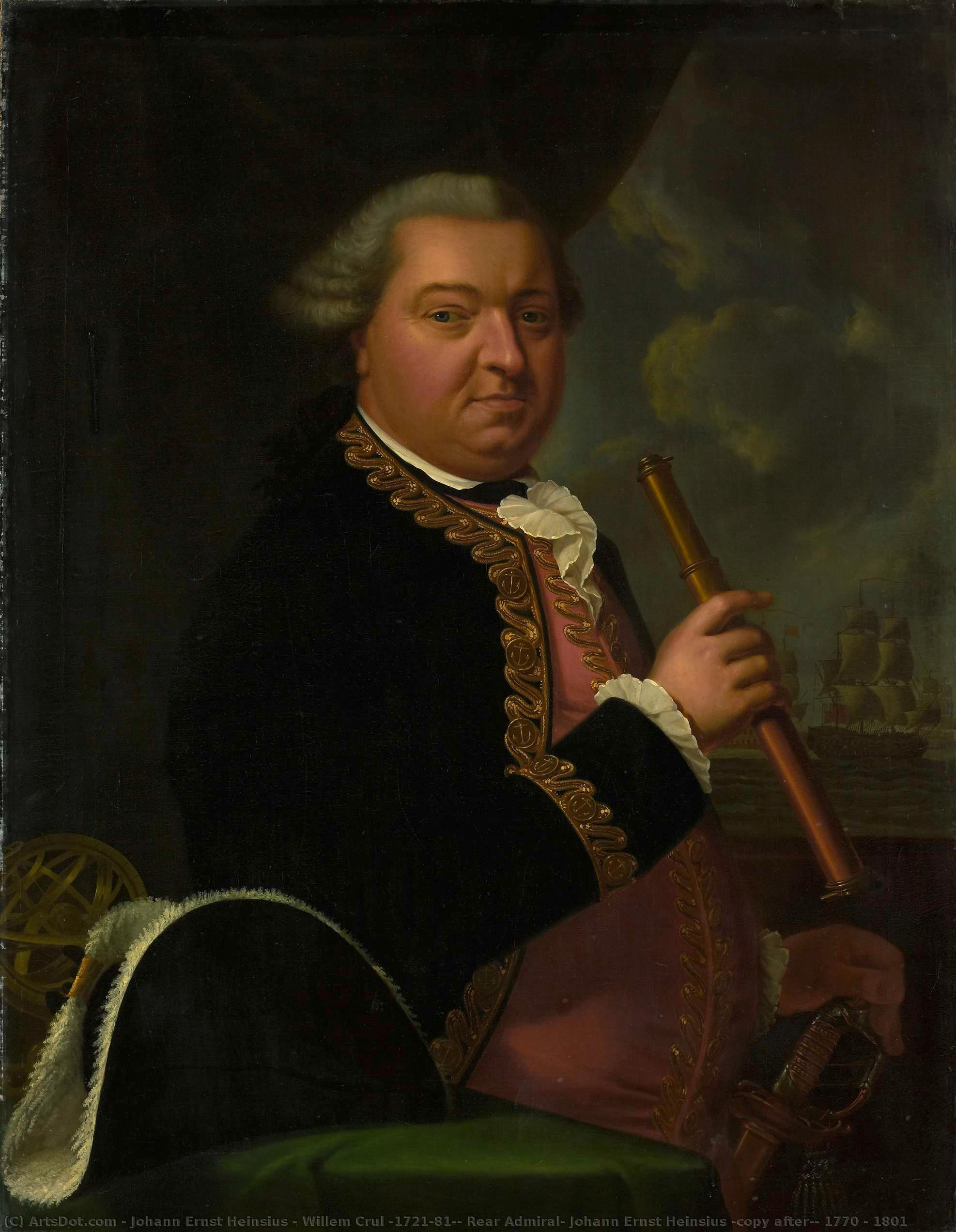 Willem Crul (1721-81), Rear Admiral, Johann Ernst Heinsius (copy After), 1770 - 1801 — Johann Ernst Heinsius