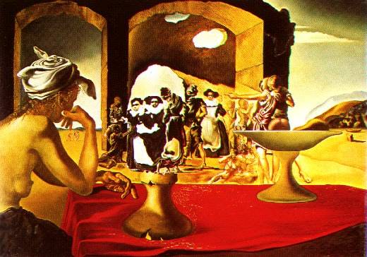 El Mercado De Esclavos Con La Busto Invisible De Voltaire — Salvador Dalí