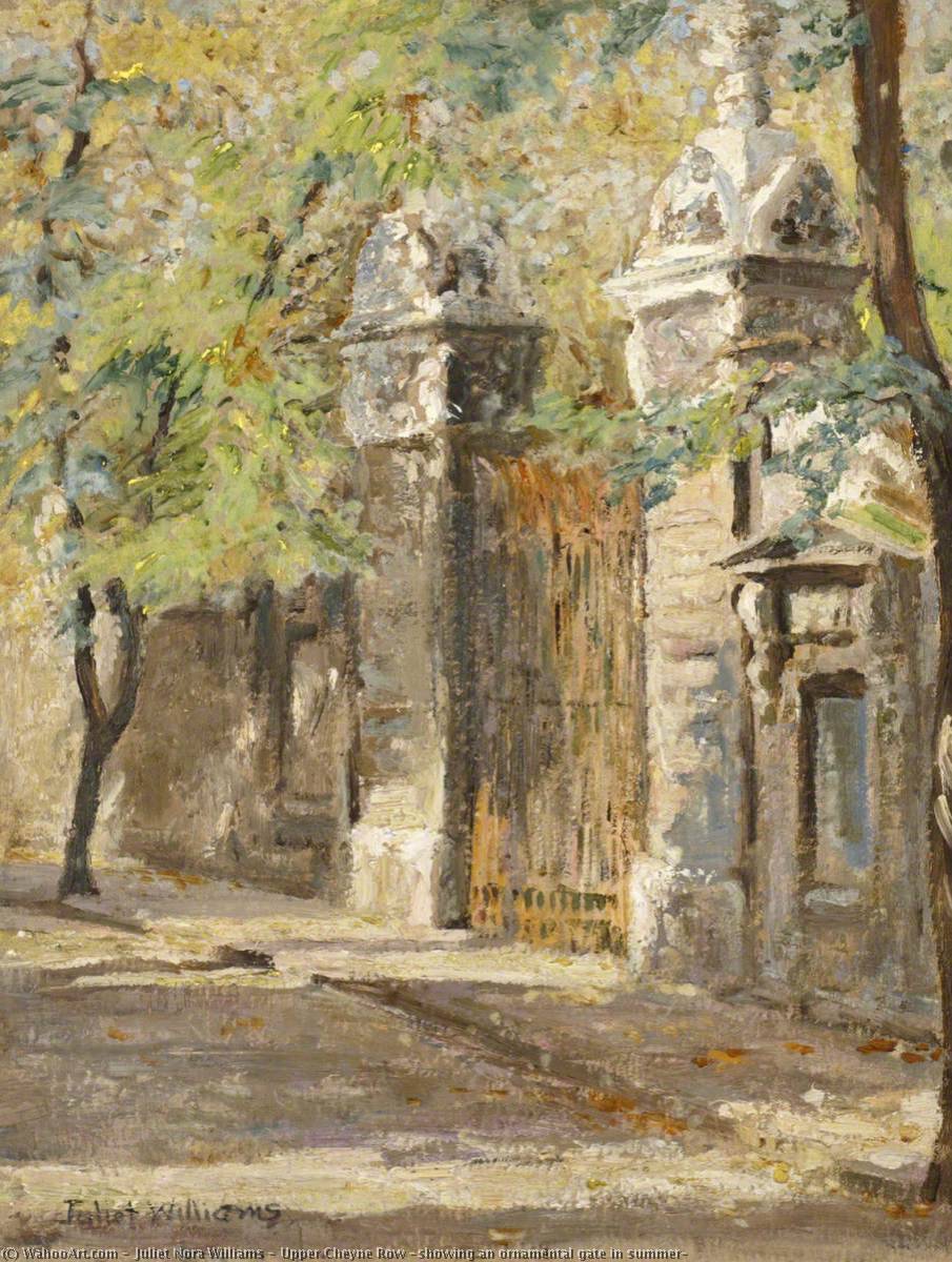 Upper Cheyne Row (showing An Ornamental Gate In Summer) — Juliet Nora Williams