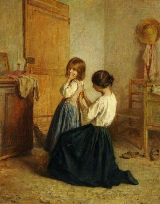 Sewing On A Button — Pierre Edouard Frère
