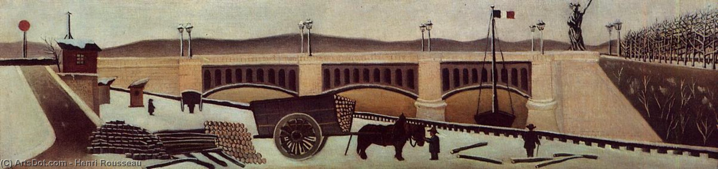 View Of Grenelle Bridge — Henri Julien Félix Rousseau (le Douanier)