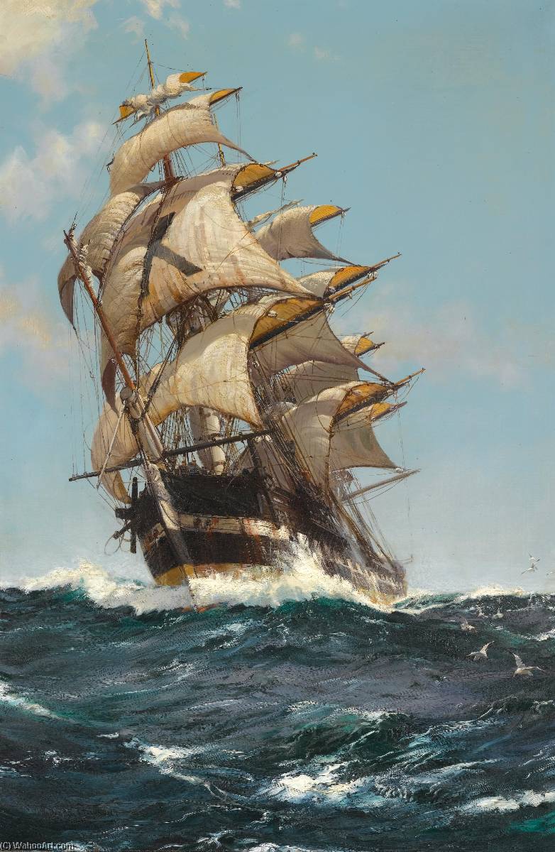The Crest Of A Wave — Montague Dawson