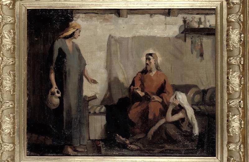 Jésus Chez Marthe Et Marie (esquisse) — Paul Alexandre Alfred Leroy
