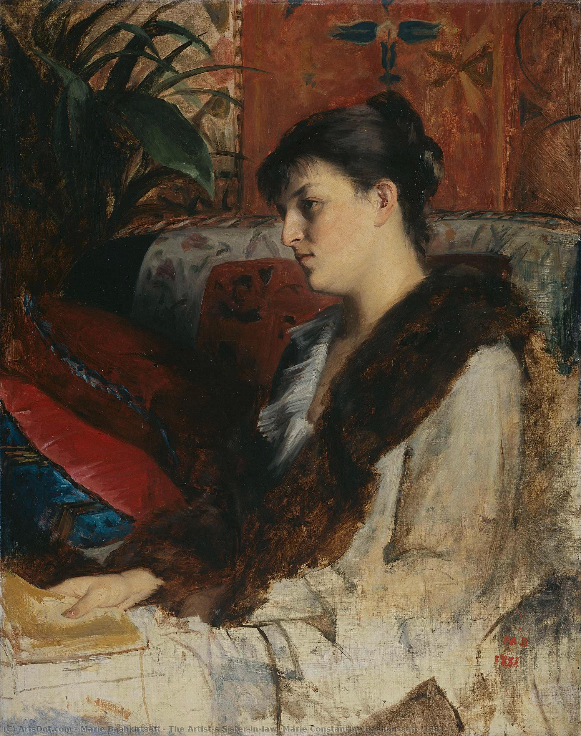 The Artist"s Sister-in-law, Marie Constantine Bashkirtseff, 1881 — Marie Bashkirtseff