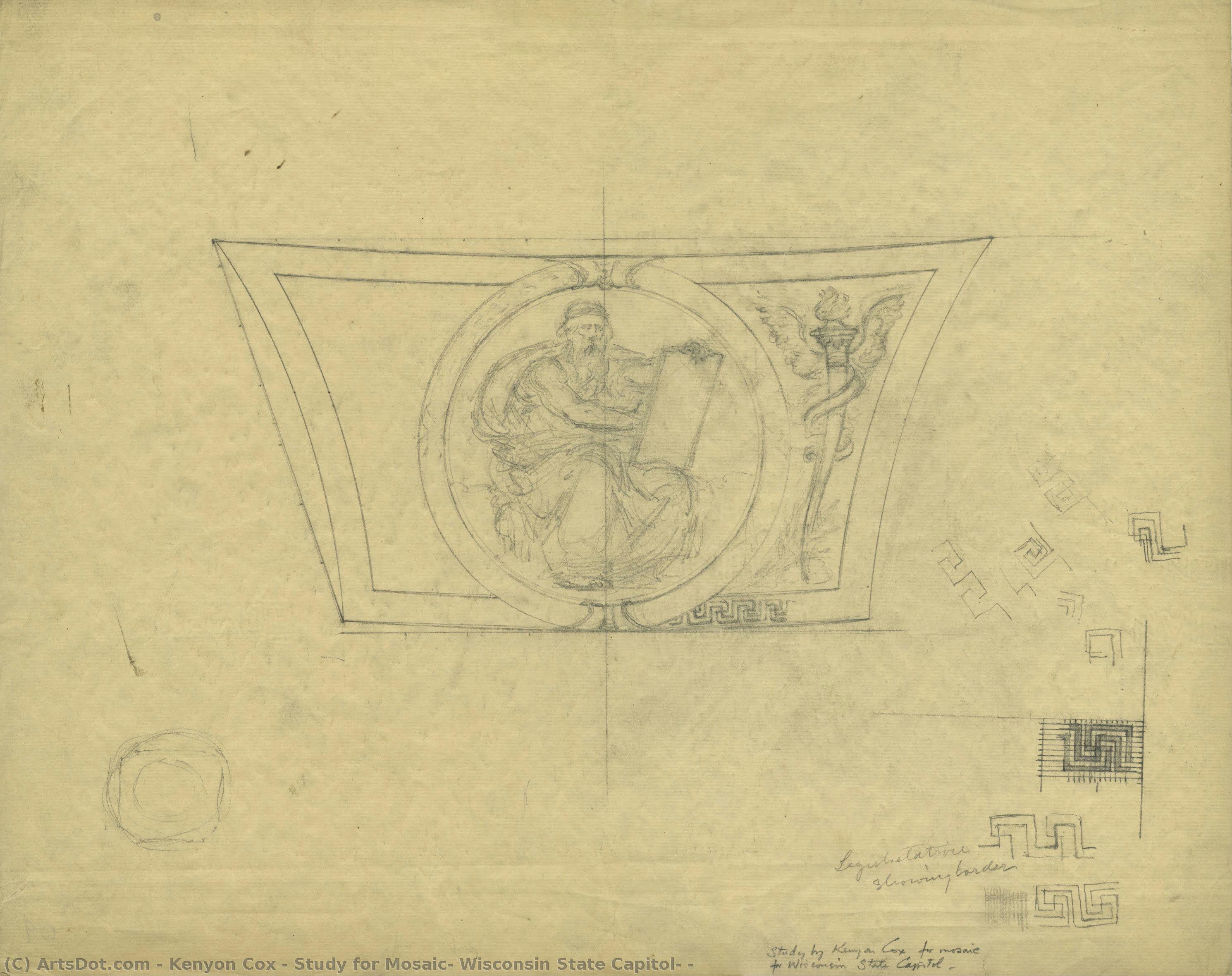 Study For Mosaic, Wisconsin State Capitol, — Kenyon Cox