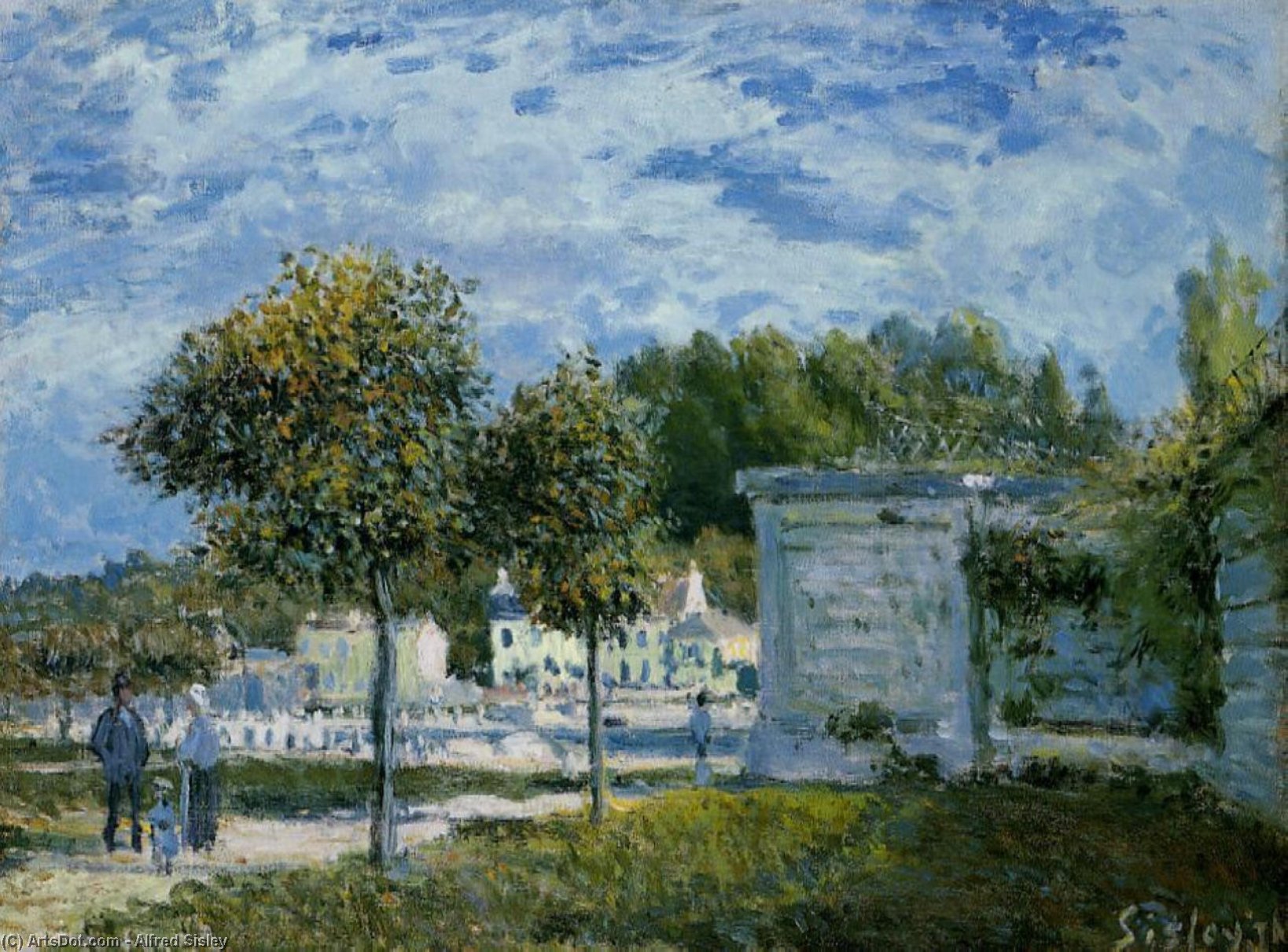 The Watering Place At Marly — Alfrēd Sislē