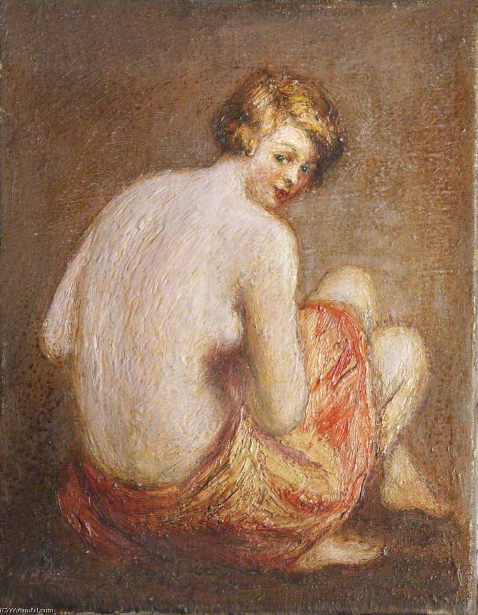 Nude With An Orange Towel — Georges Van Houten