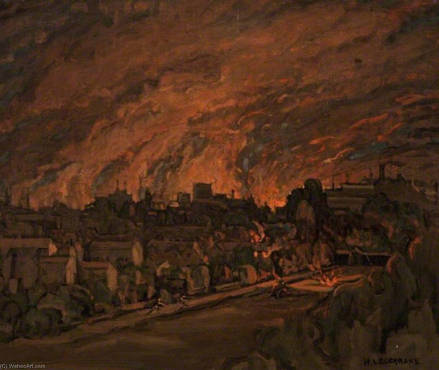 London Dock Fires, 1940 — Helen Lavinia Cochrane