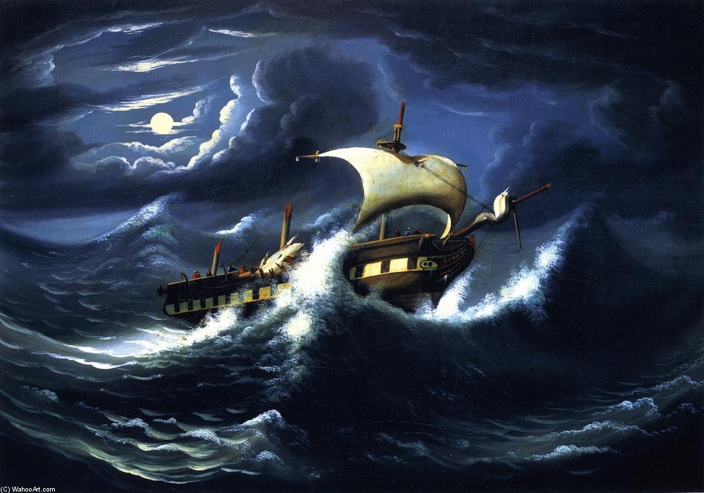 Storm-tossed Frigate — Thomas Chambers