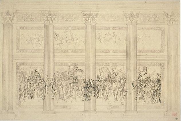 Study For The Project Of The Pantheon — Jean-louis Ernest Meissonier