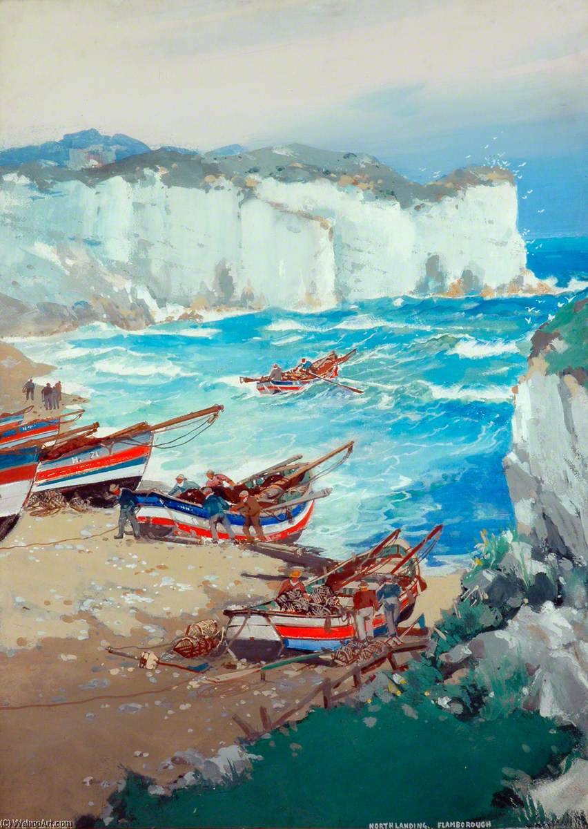 Yorkshire Coast North Landing, Flamborough (british Railways Poster Artwork) — Frank Mason
