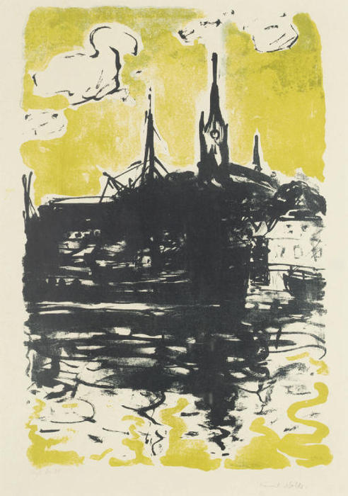 Church And Ship, Sonderburg — Emile Nolde