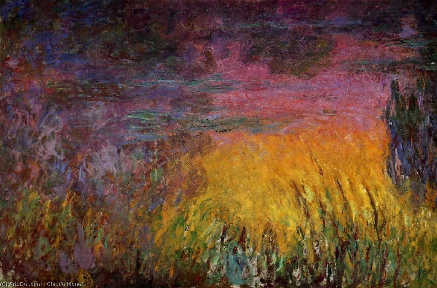 Puesta De Sol (mitad Izquierda) — Claude Monet