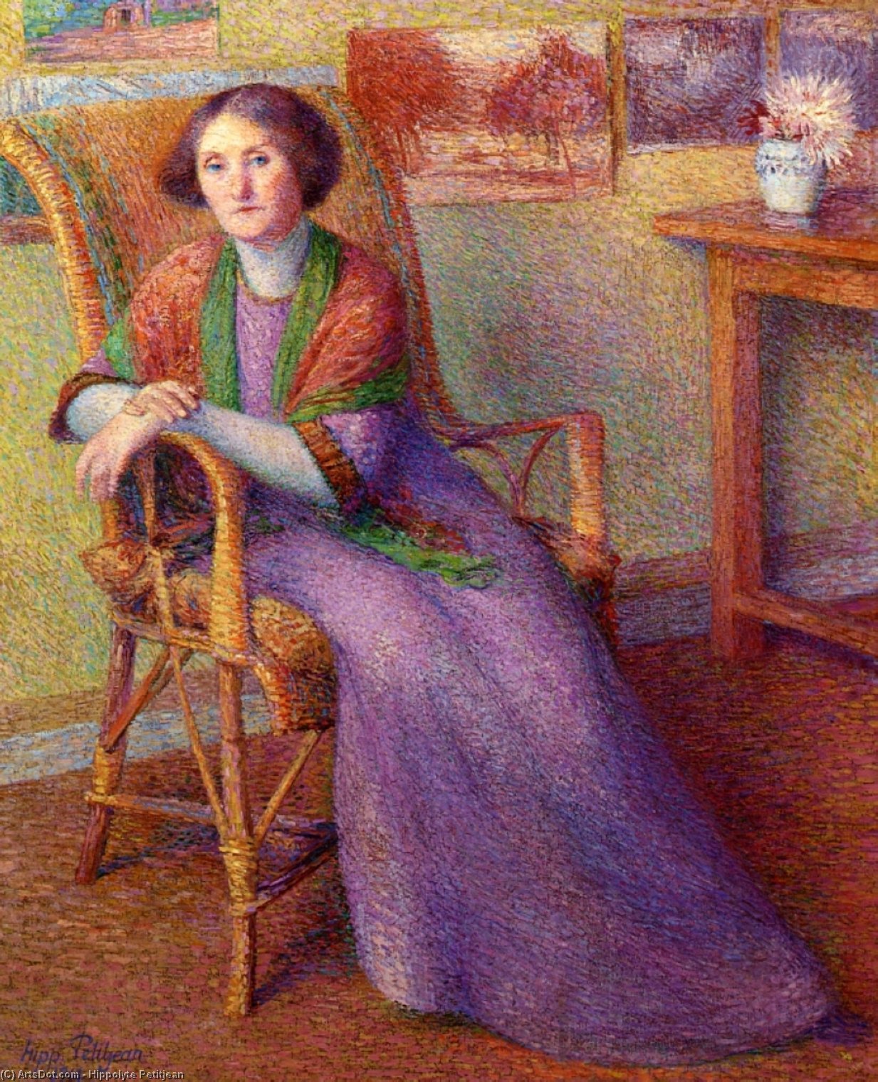 Portrait Of The Artist's Wife — Hippolyte Petitjean