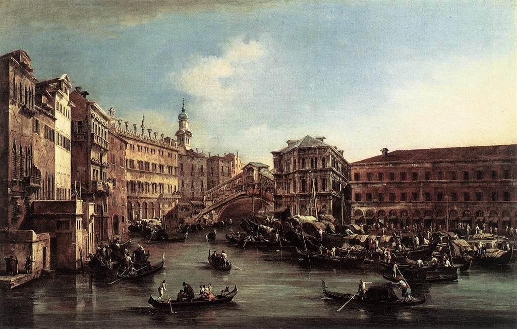 The Rialto Bridge With The Palazzo Dei Camerlenghi — Francesco Lazzaro Guardi