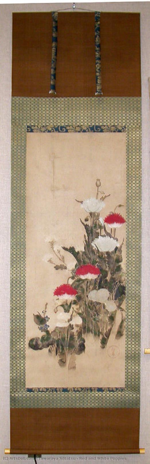 Red And White Poppies — Tawaraya Sōtatsu