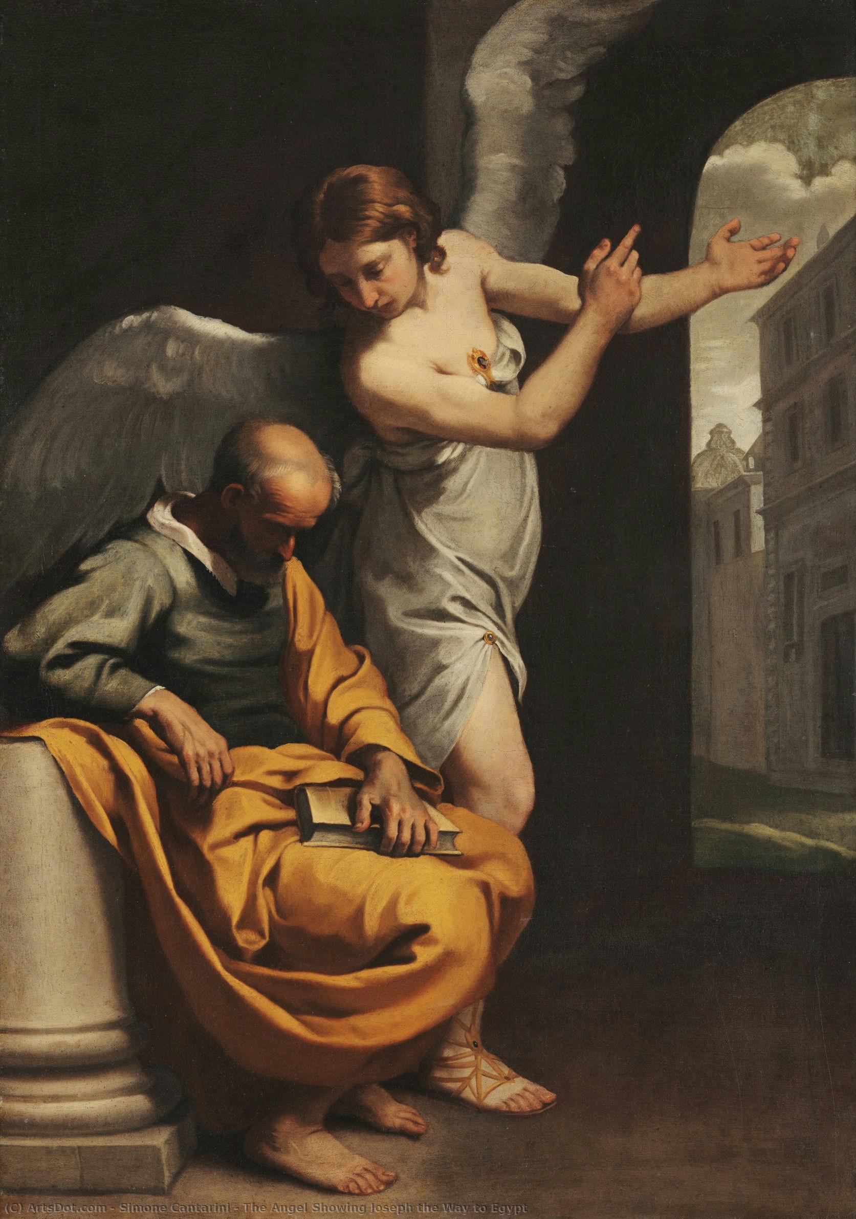 The Angel Showing Joseph The Way To Egypt — Simone Cantarini