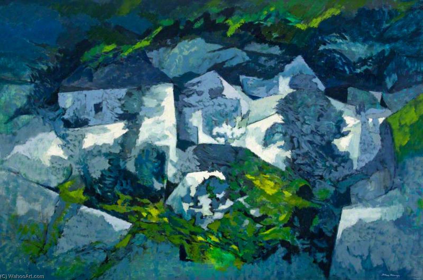Houses Amongst Rocks — John Elwyn