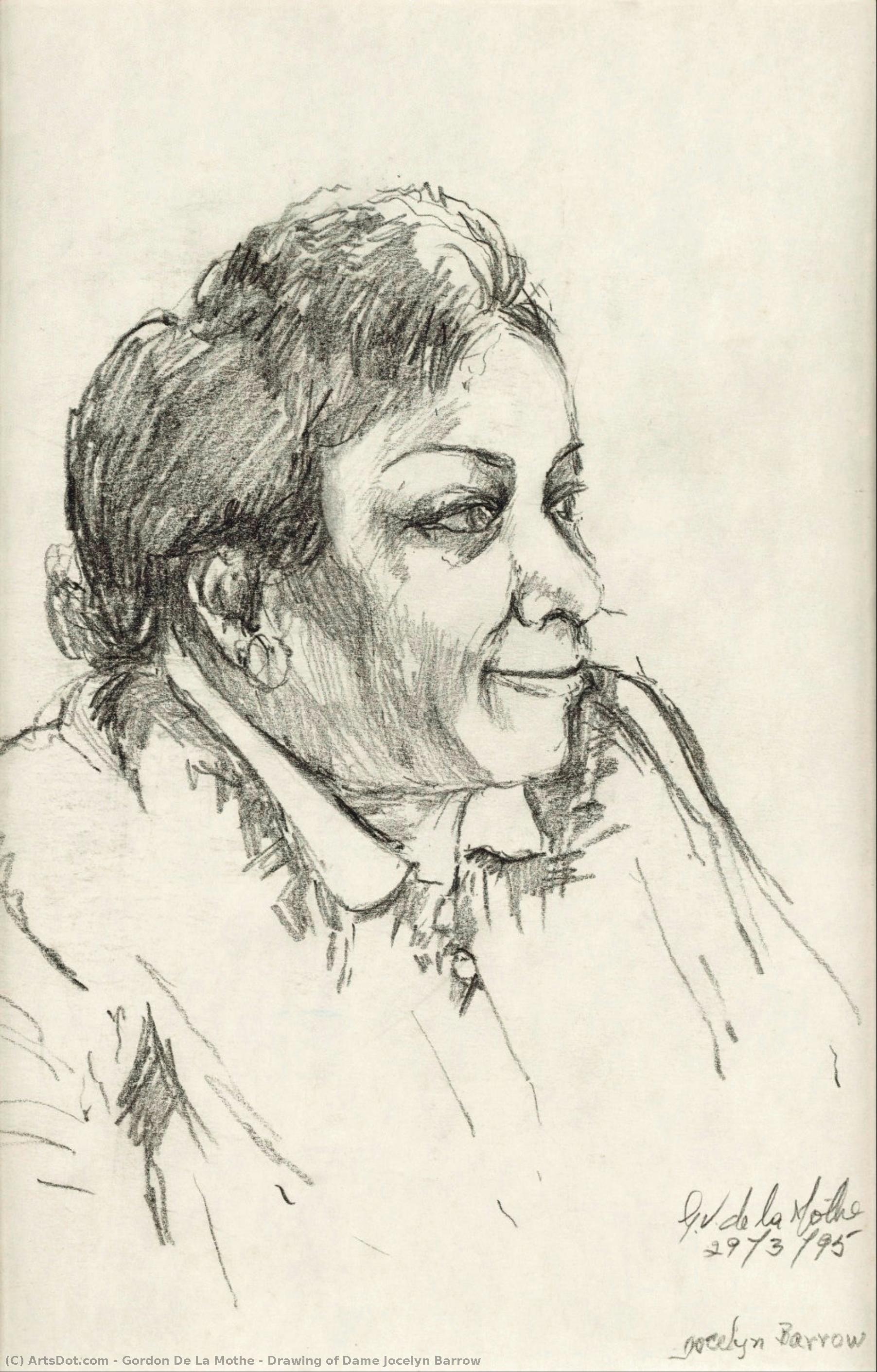 Drawing Of Dame Jocelyn Barrow — Gordon De La Mothe