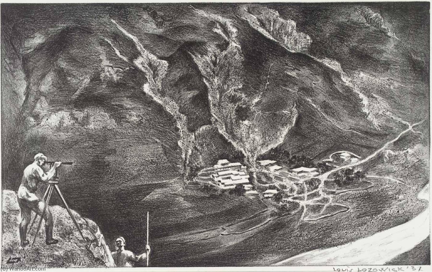 Village In The Caucasus — Louis Lozowick