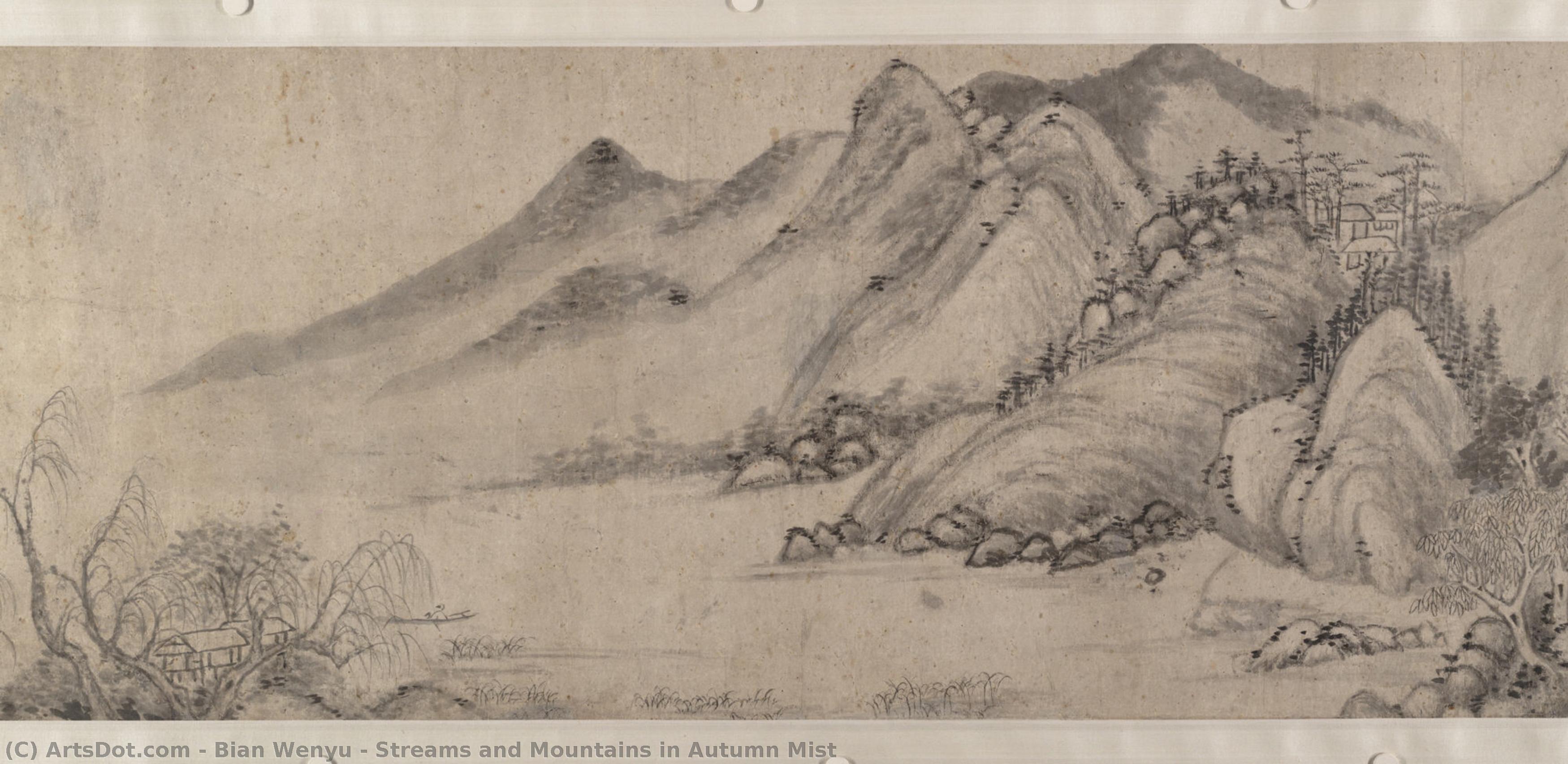 Streams And Mountains In Autumn Mist — Bian Wenyu