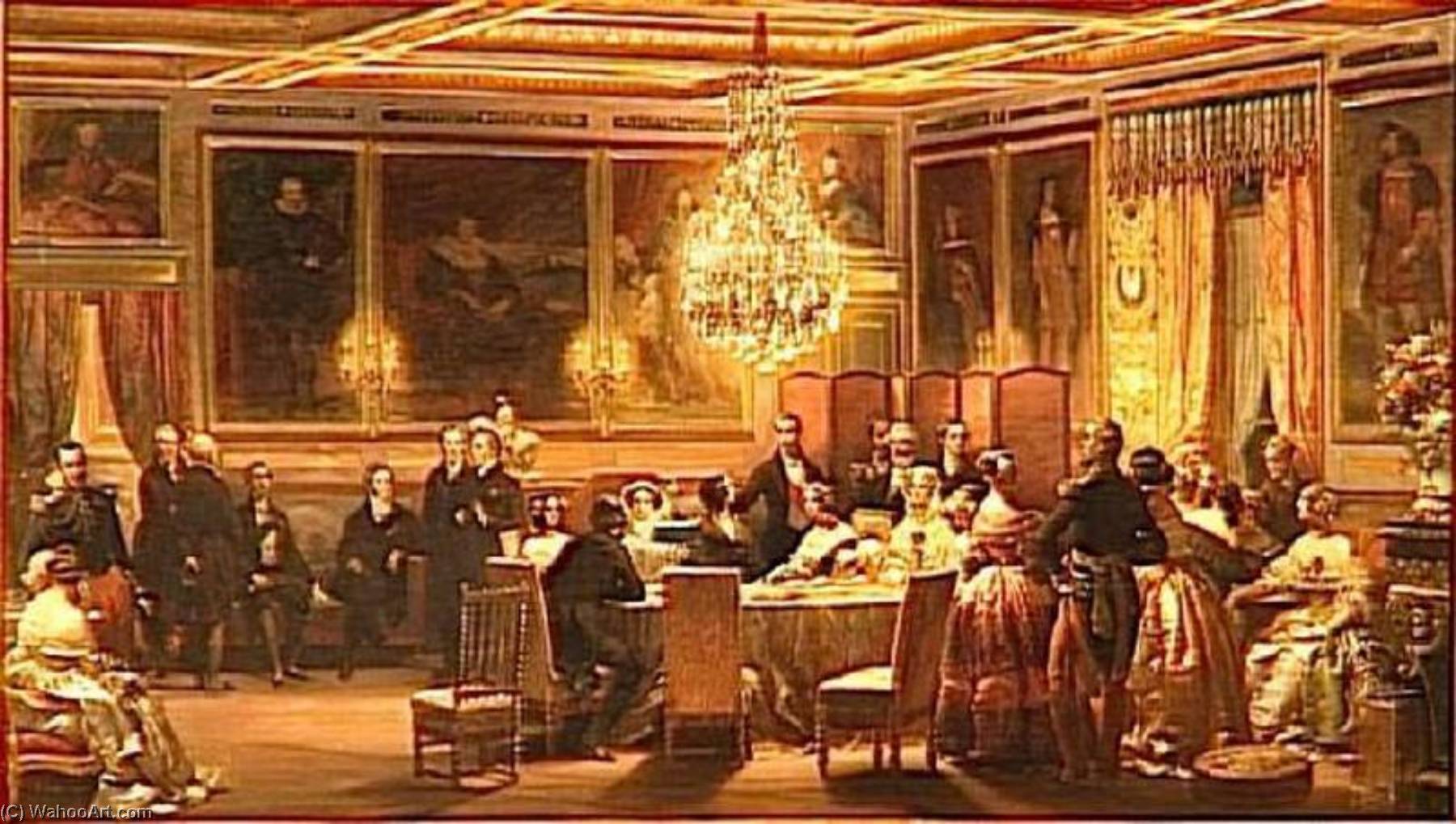 Reception, En L'honneur De La Reine Victoria, Dans Le Salon De Famille Au Chateau D'eu.3 Septembre 1843 — Eugene Louis Lami