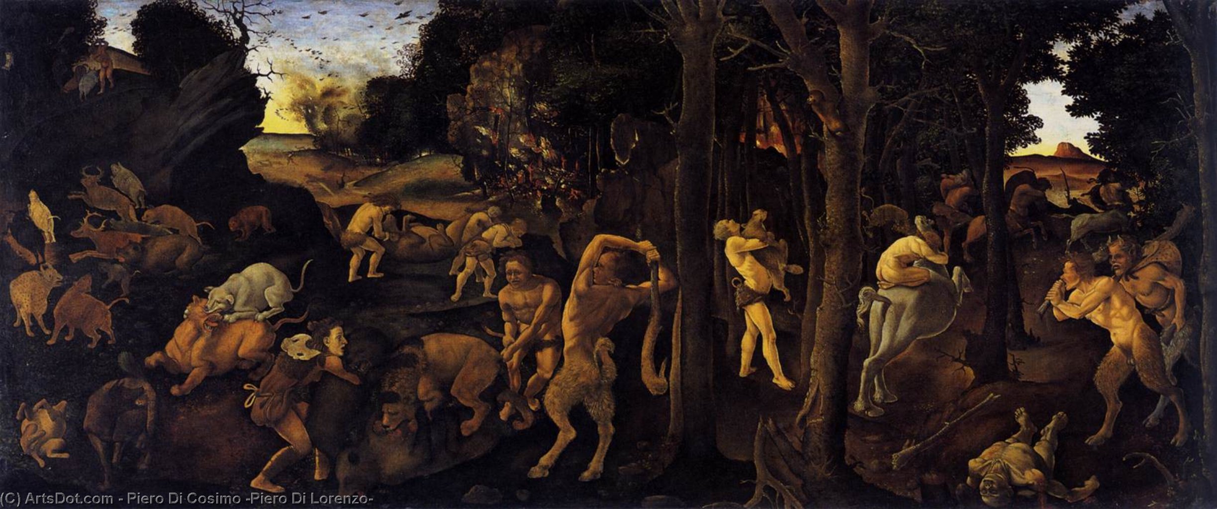 Allegory - Hunting Scene — Piero Di Cosimo (piero Di Lorenzo)
