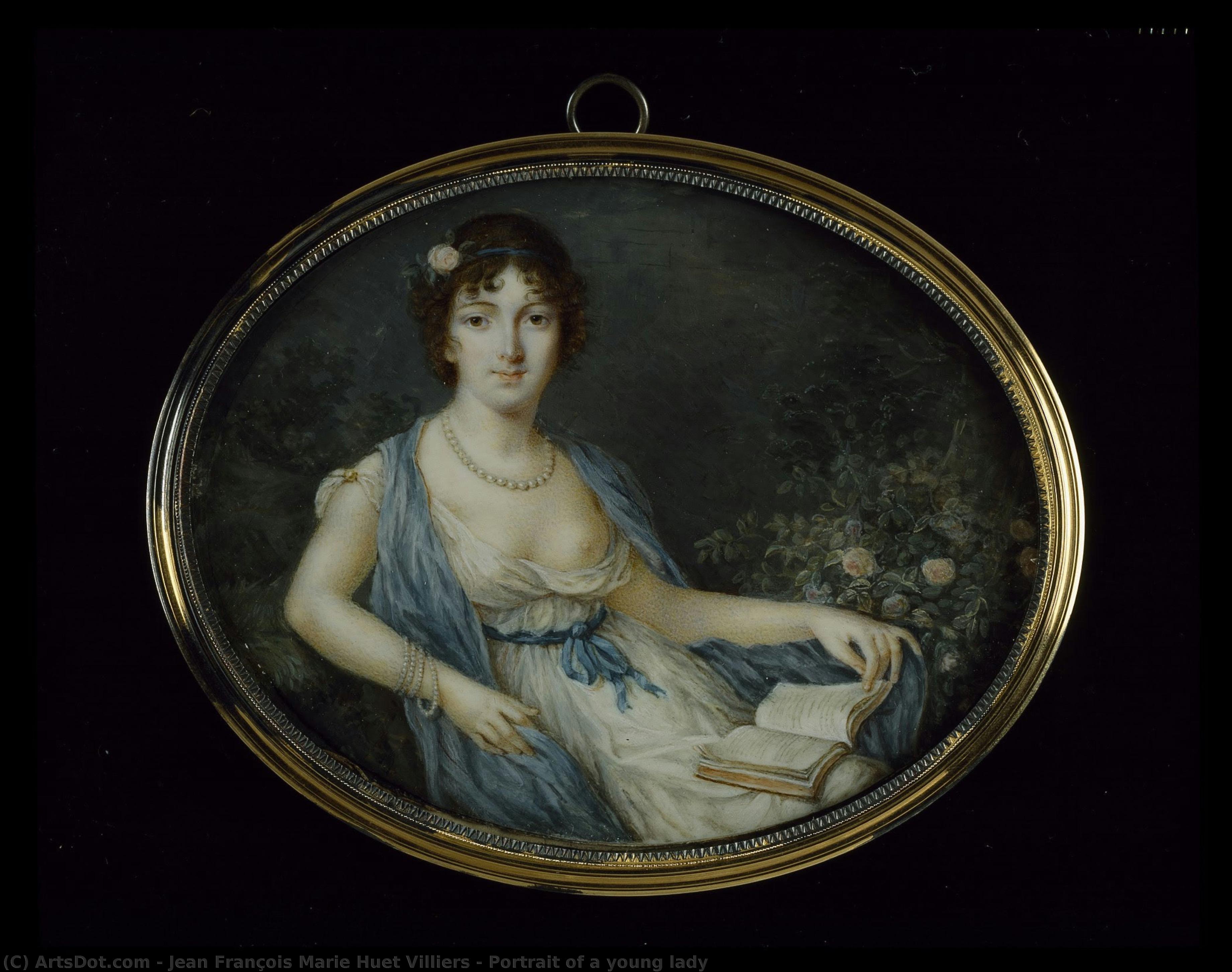 Portrait Of A Young Lady — Jean François Marie Huet Villiers