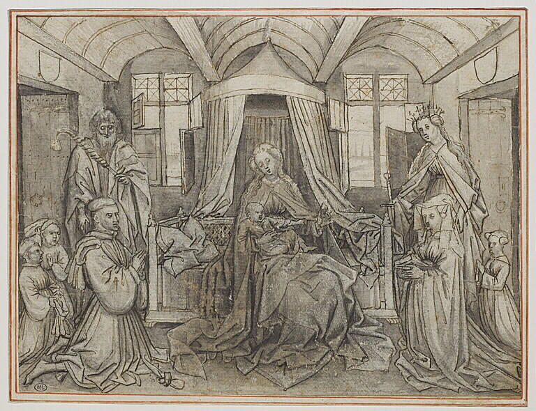 La Vierge Et L'enfant Adorés Dans Un Intérieur — Robert Campin (master Of Flemalle)