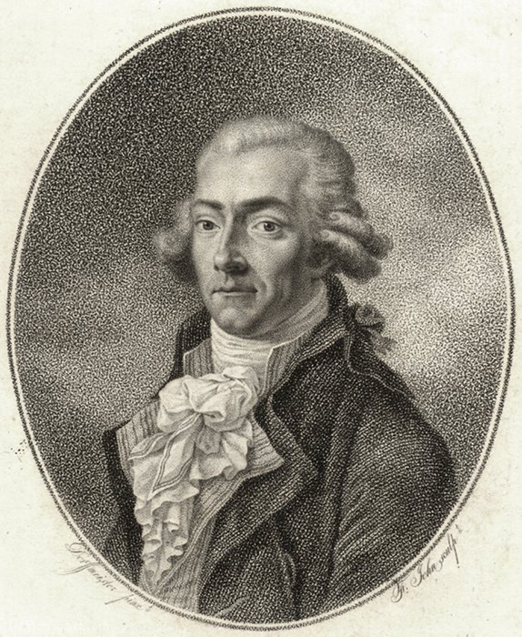 Engraving Of The Celebrated 18th Century Bass Singer Francesco Benucci — József Dorffmeister