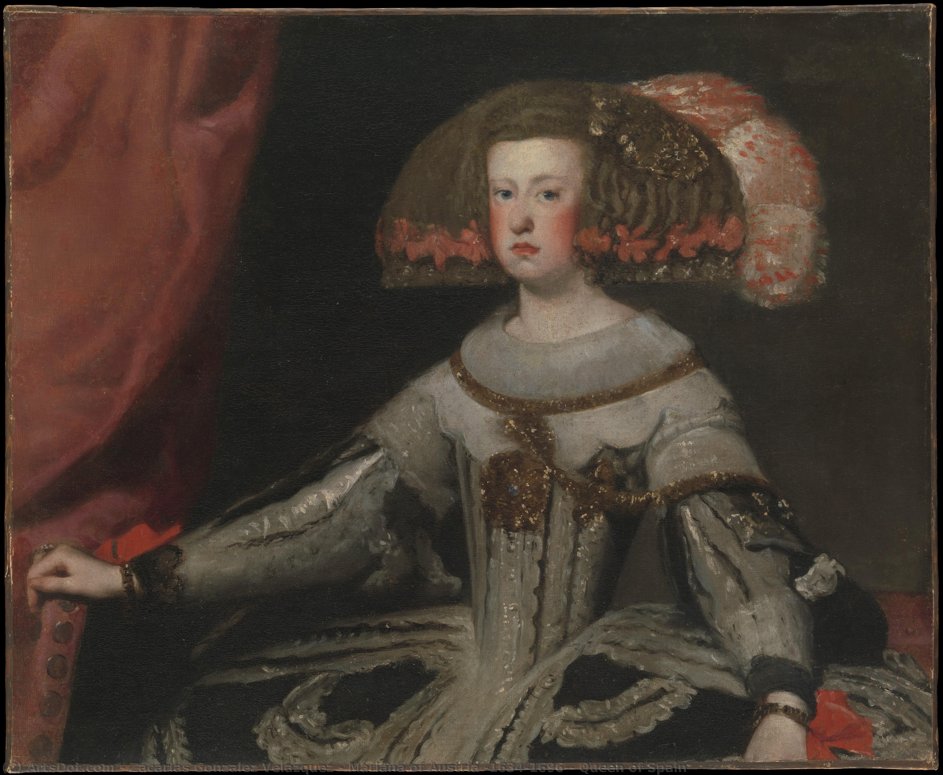 Mariana Of Austria (1634–1696), Queen Of Spain — Zacarías González Velázquez