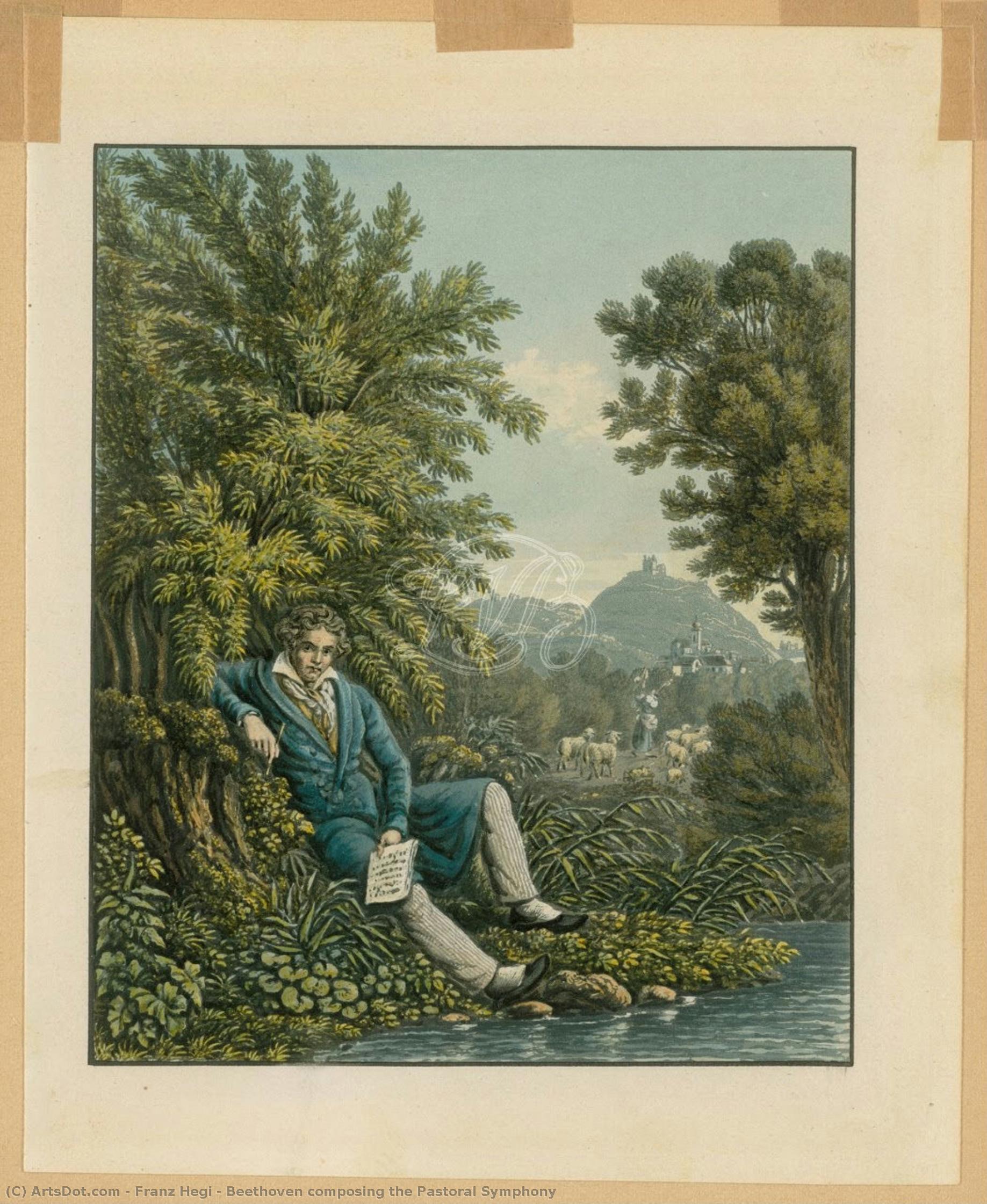 Beethoven Komponujući Pastoralnu Simfoniju — Franz Hegi