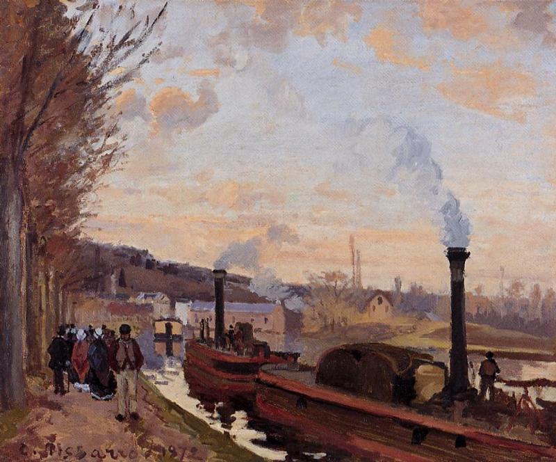 Die Seine Bei Port Marly — Camille Pissarro