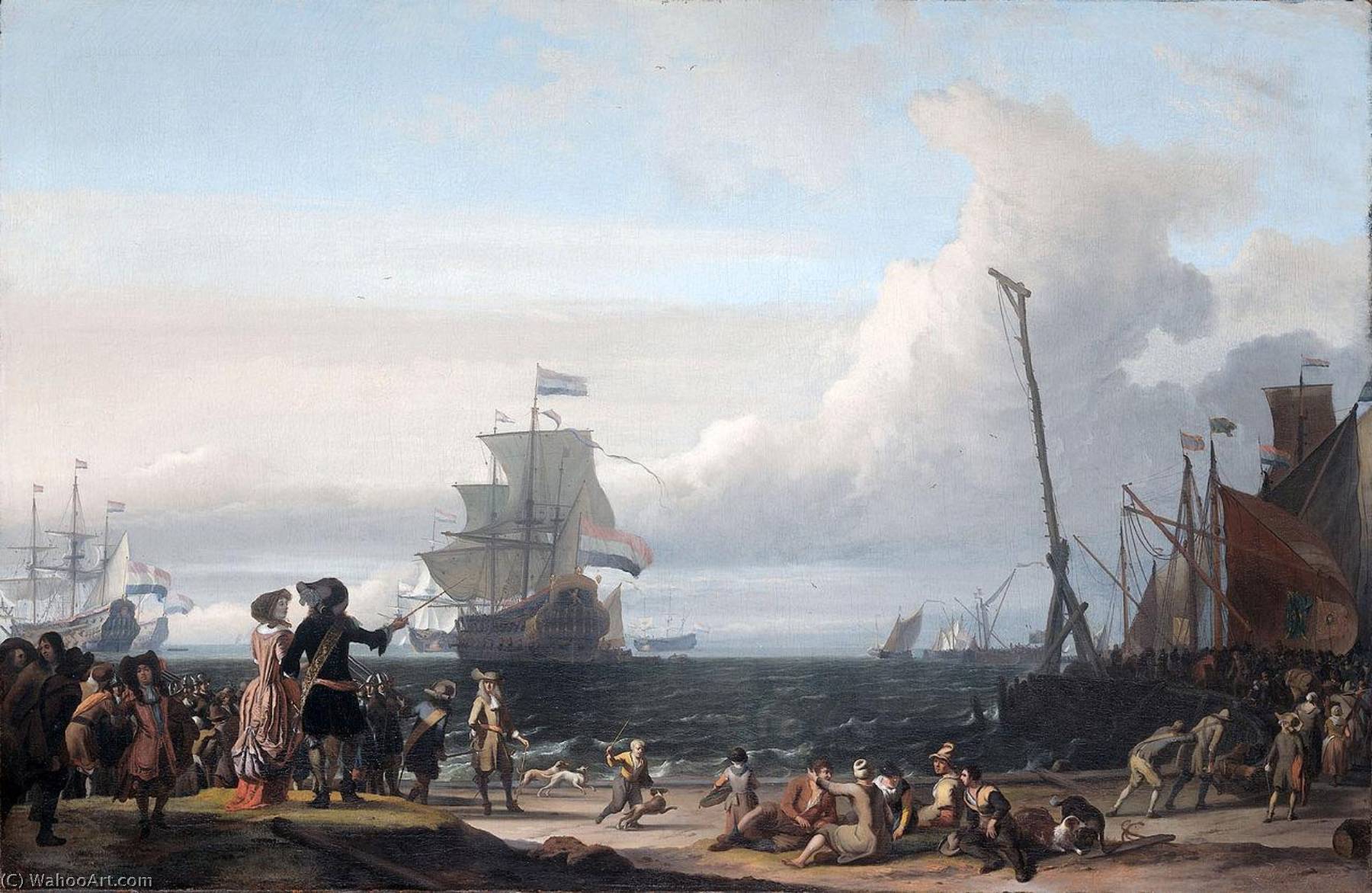 Dutch Ships In The Roadstead Of Texel — Ludolf Backhuysen I