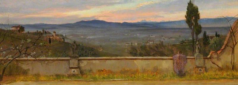 Landscape Study For 'val D'arno, Italy, Evening' — Matthew Ridley Corbet