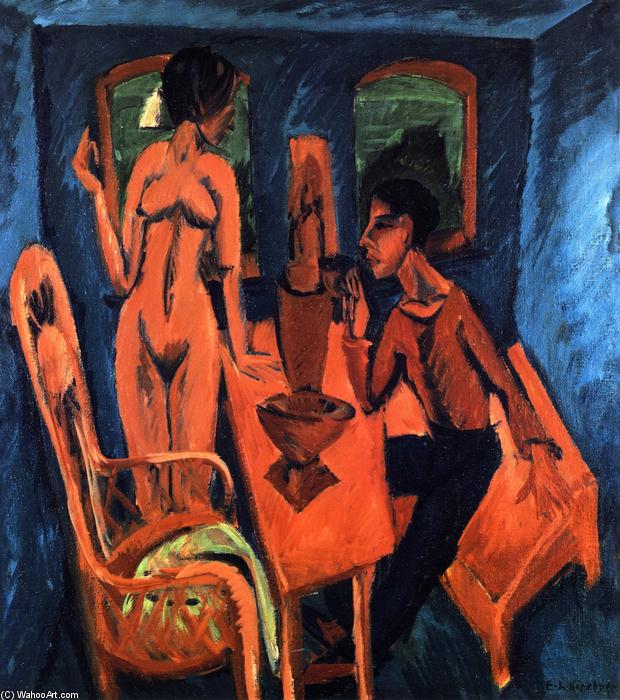 Turmzimmer, Selbstbildnis Mit Erna — Ernst Ludwig Kirchner