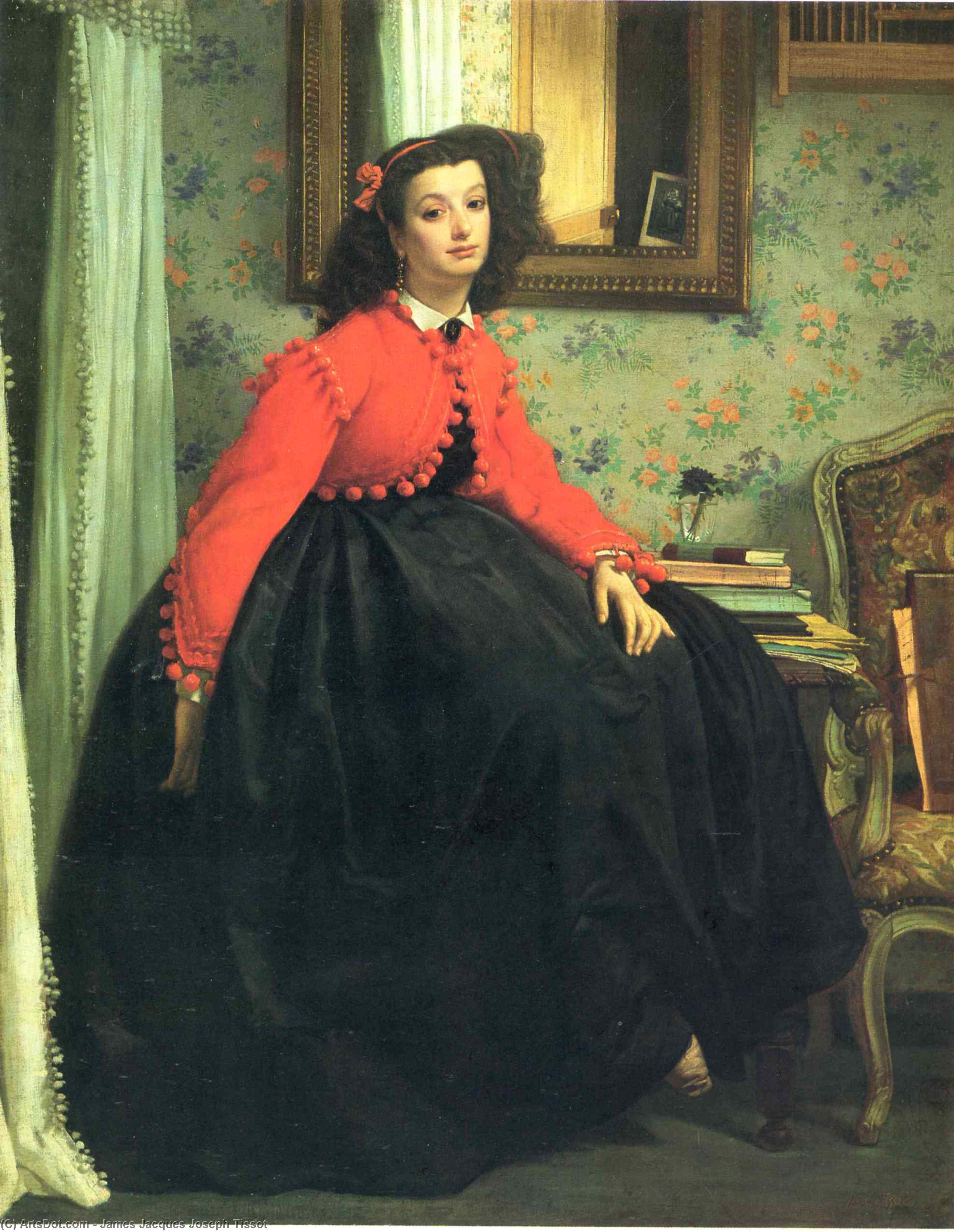 Portrait Of Mlle. L.l. (young Lady In A Red Jacket) — Jacques Joseph Tissot