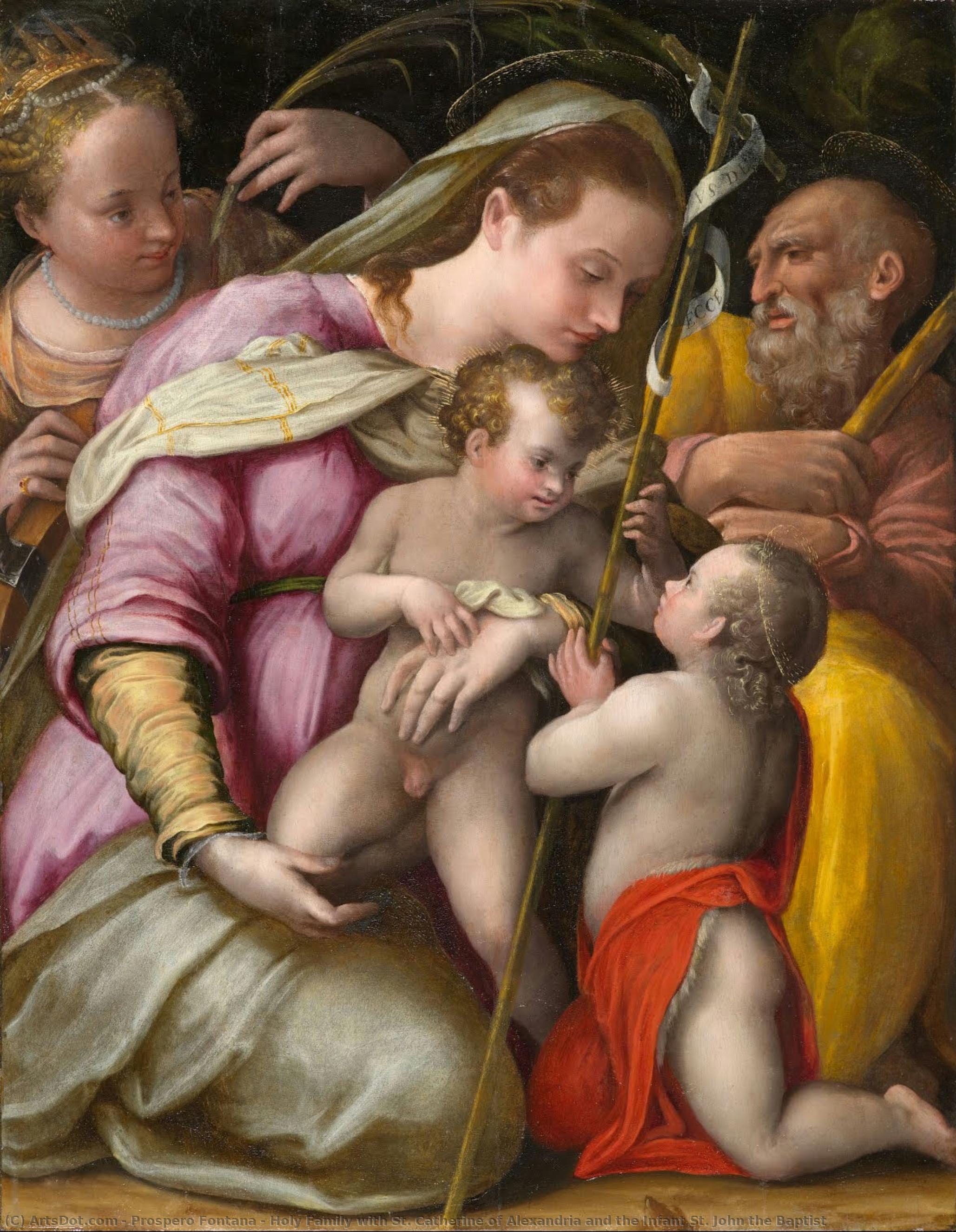 Holy Family With St. Catherine Of Alexandria And The Infant St. John The Baptist — Prospero Fontana