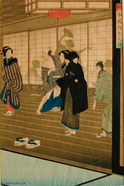 Courtesan Shirato Of The Teahouse Hashimoto-ya — Tsukioka Yoshitoshi