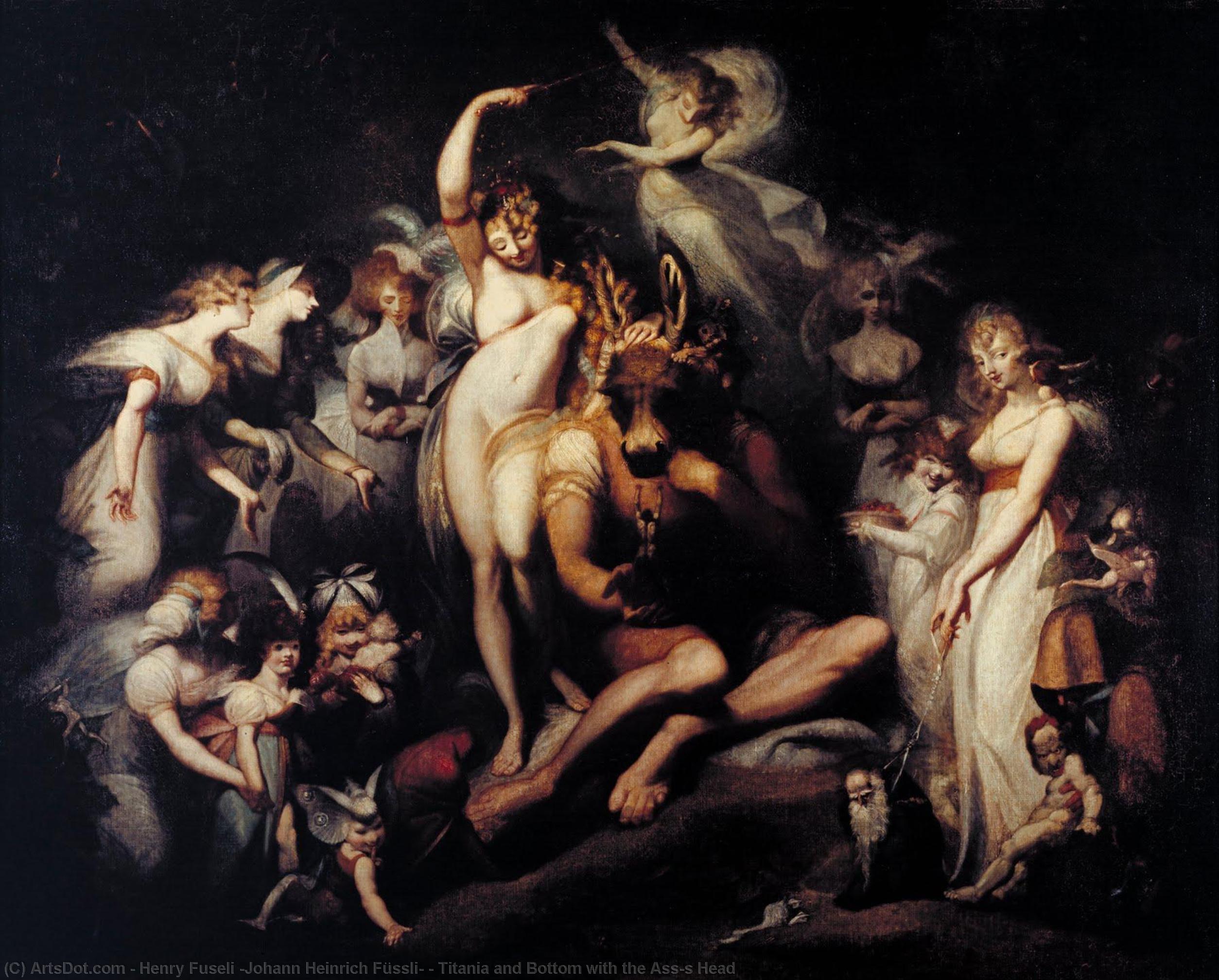 Titania Und Bottom Mit Dem Eselkopf — Johann Heinrich Füssli