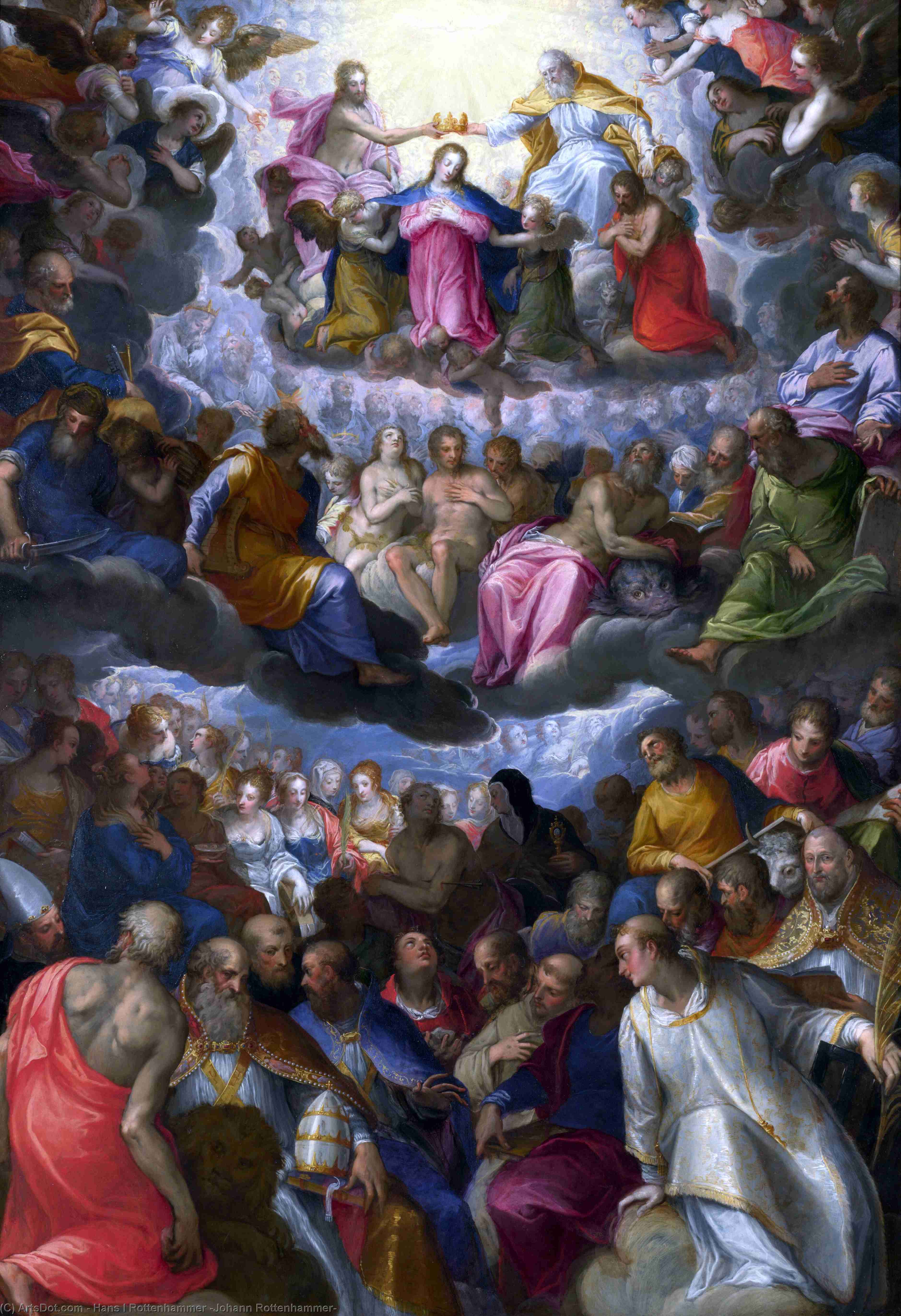 The Coronation Of The Virgin — Hans I Rottenhammer (johann Rottenhammer)