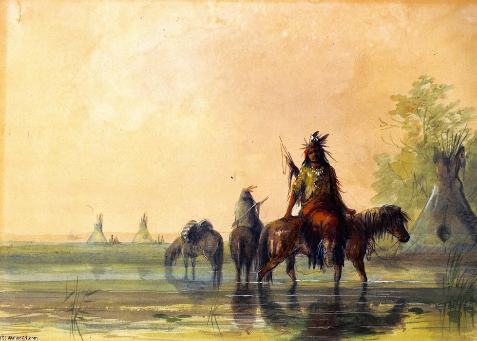 Indian Village — Alfred Jacob Miller