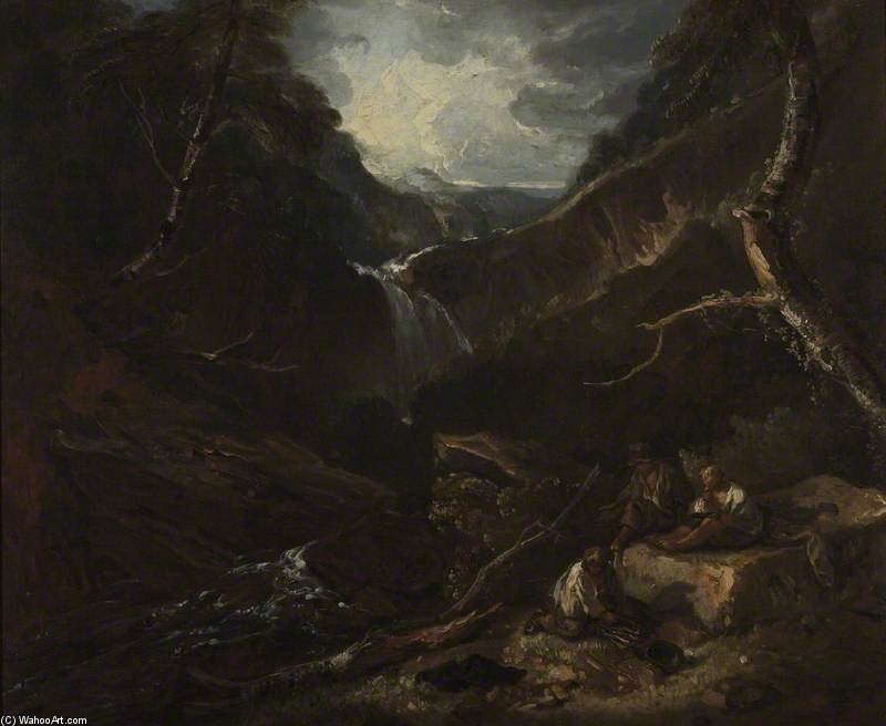 Mountain Glen And Torrent — Thomas Barker