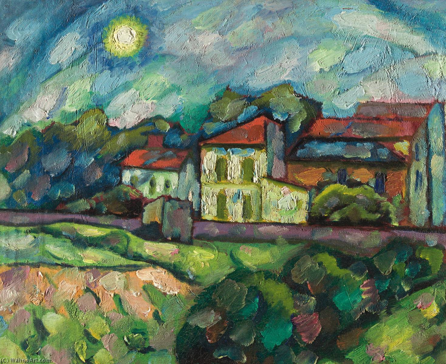 Landscape With Red Roofs — Vladimir Davidovich Baranov Rossine