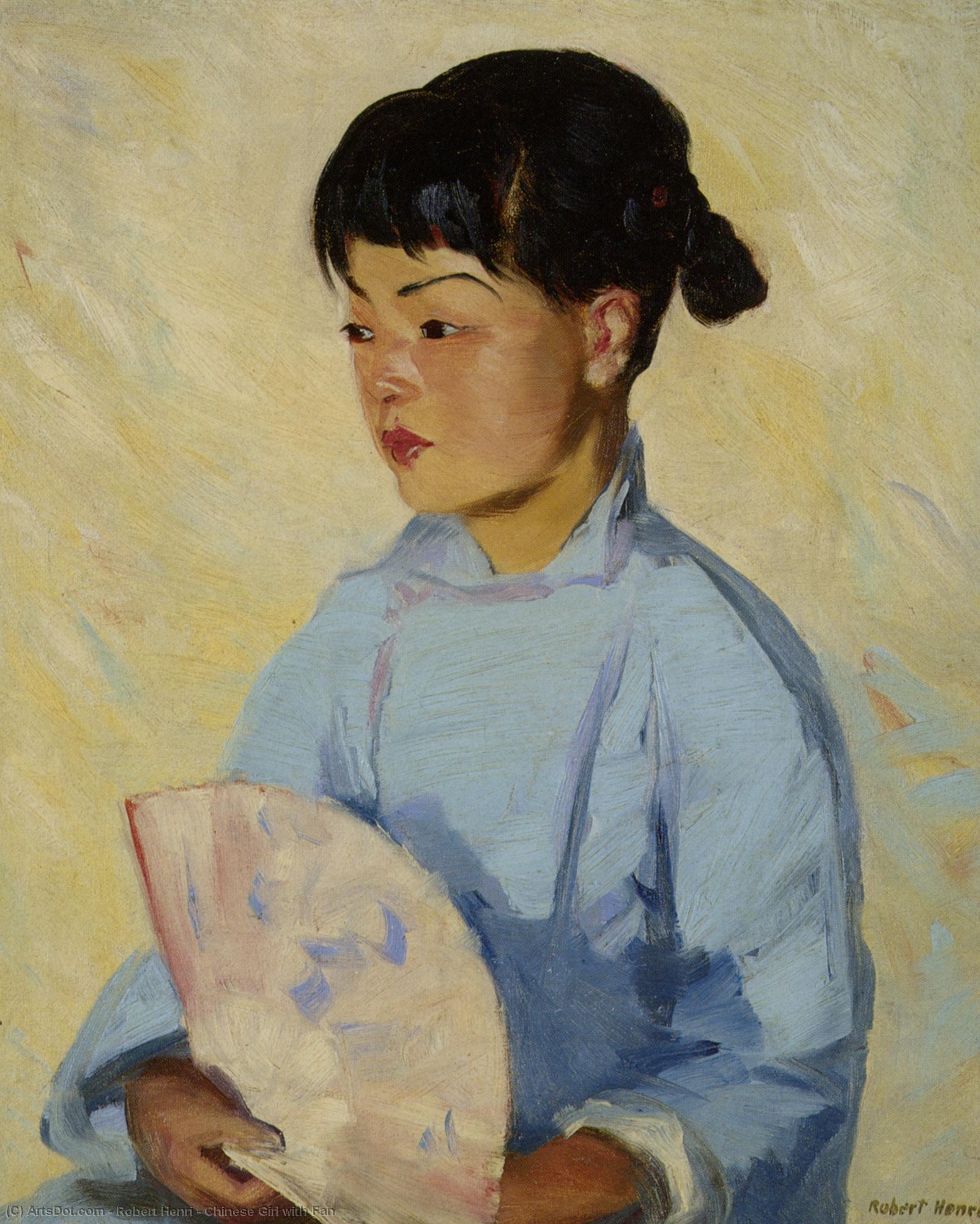 Chinese Girl With Fan — Robert Henri