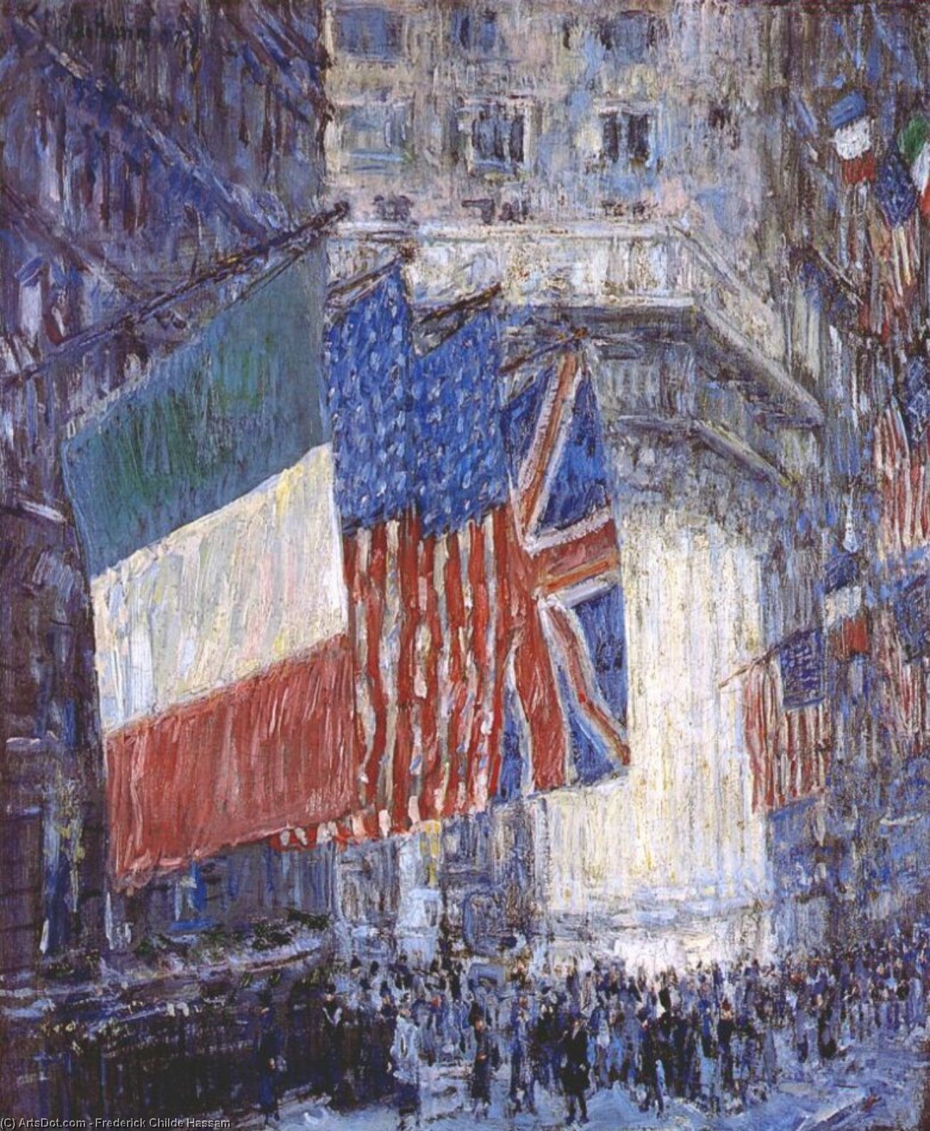 Avenue Of The Allies (flags On The Waldorf) - — Frederick Childe Hassam