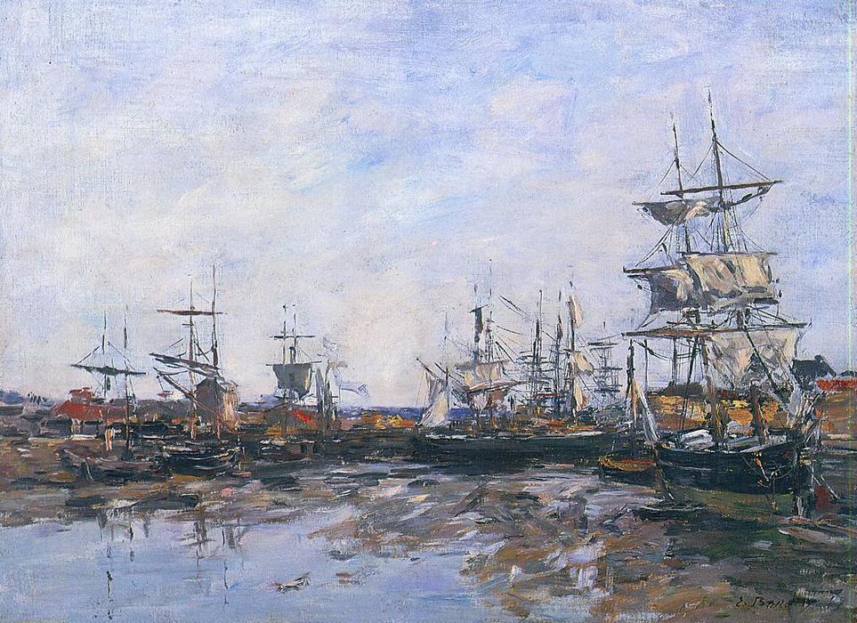 Trouville, The Port At Low Tide — Eugène Louis Boudin