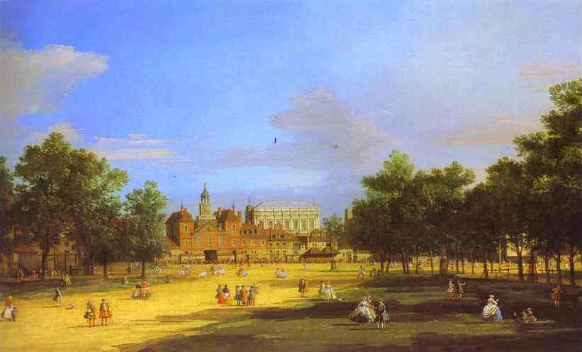 London - The Old Horse Guards And Banqueting Hall, From St. James' Park — Canaletto