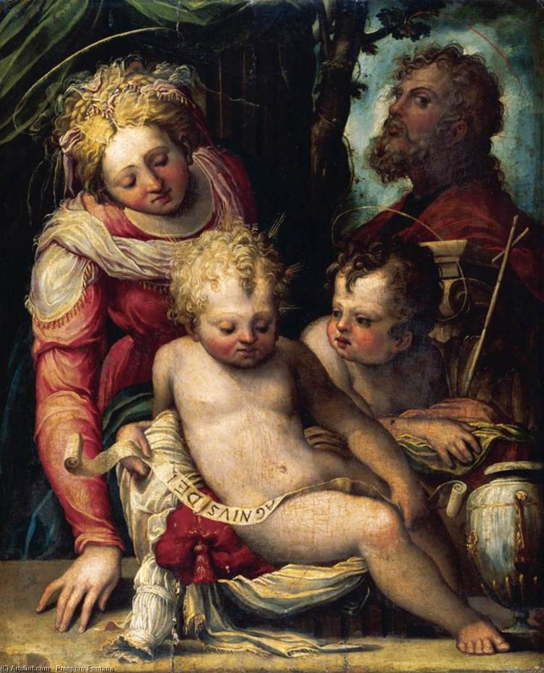 Holy Family With The Infant St John The Baptist — Prospero Fontana